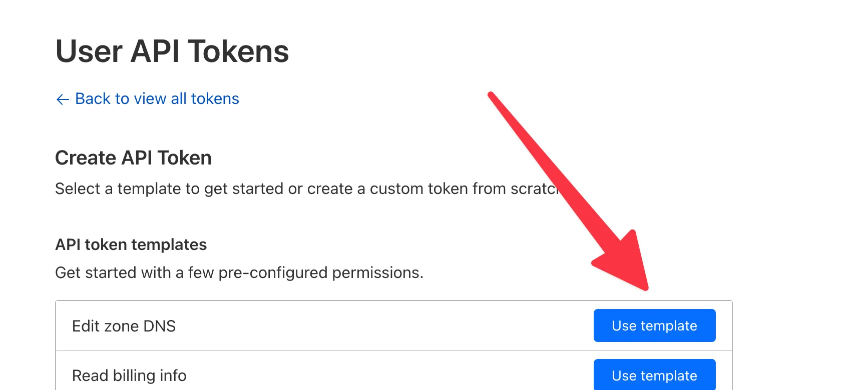 Create an API token on Cloudflare